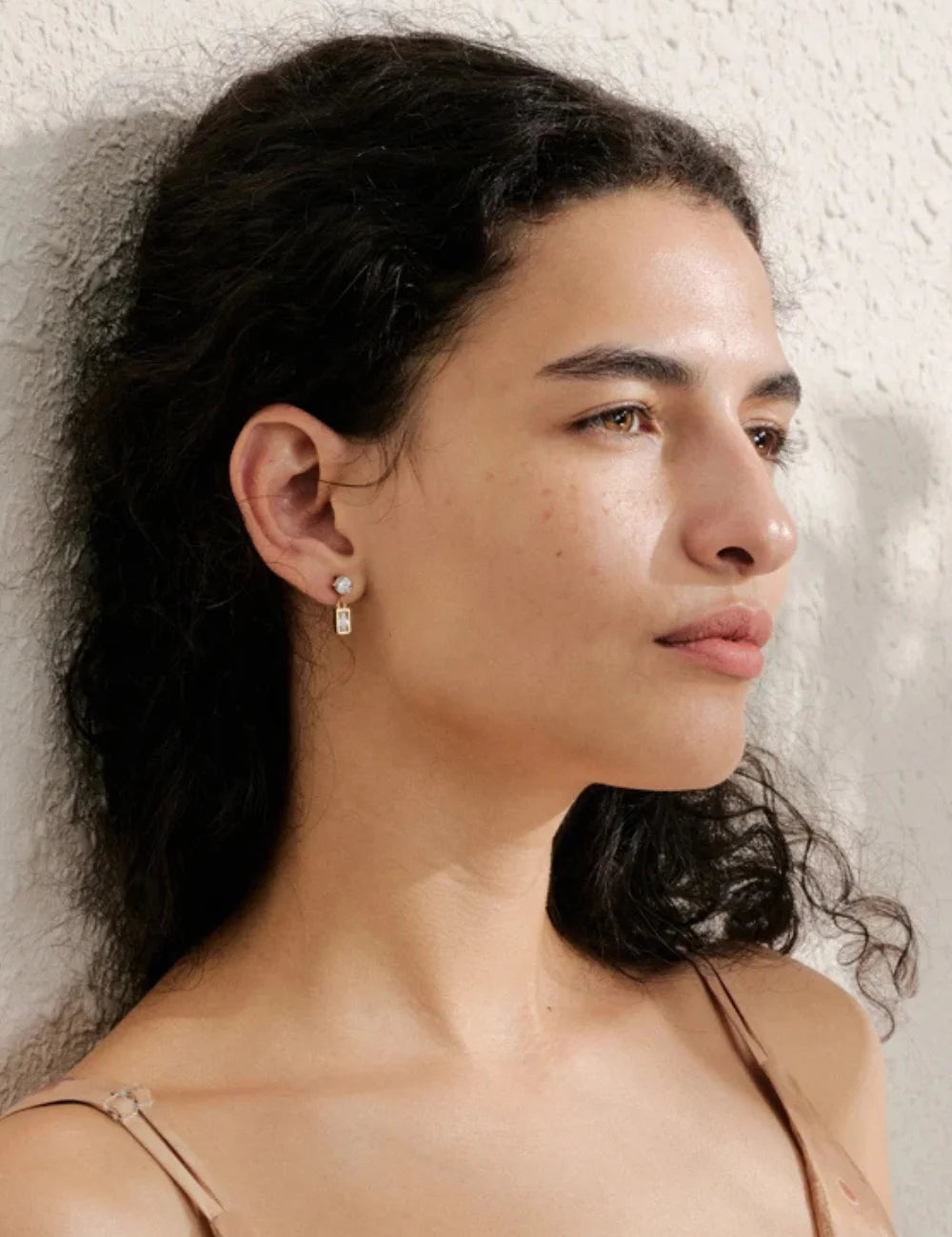 Seoul Linear Rectangle Drop Earrings