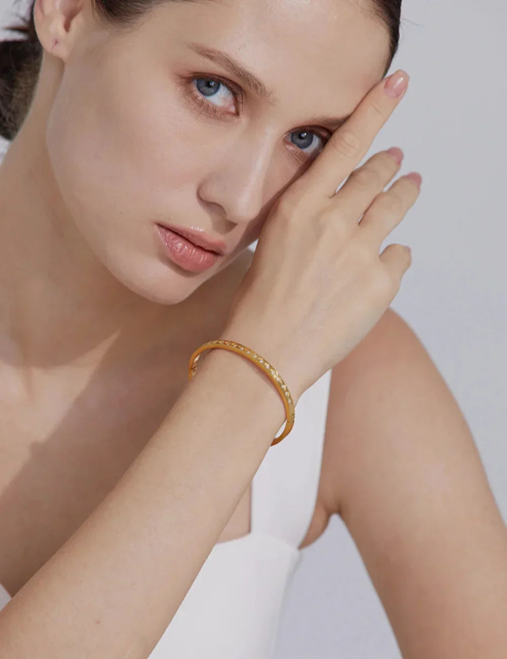 Prism Cubic Zirconia Geometric Bangle