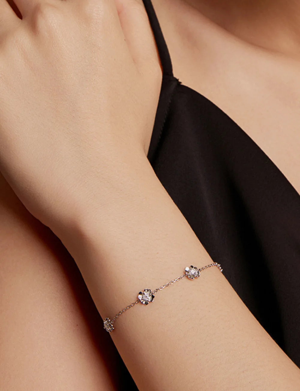 Lucky Clover Moissanite Chain Bracelet
