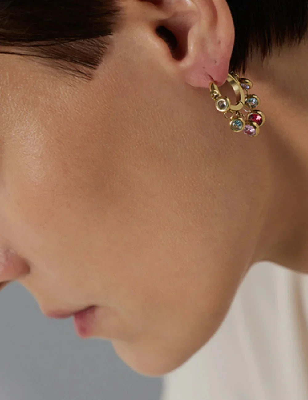 Pastel Radiance Hoop Earrings