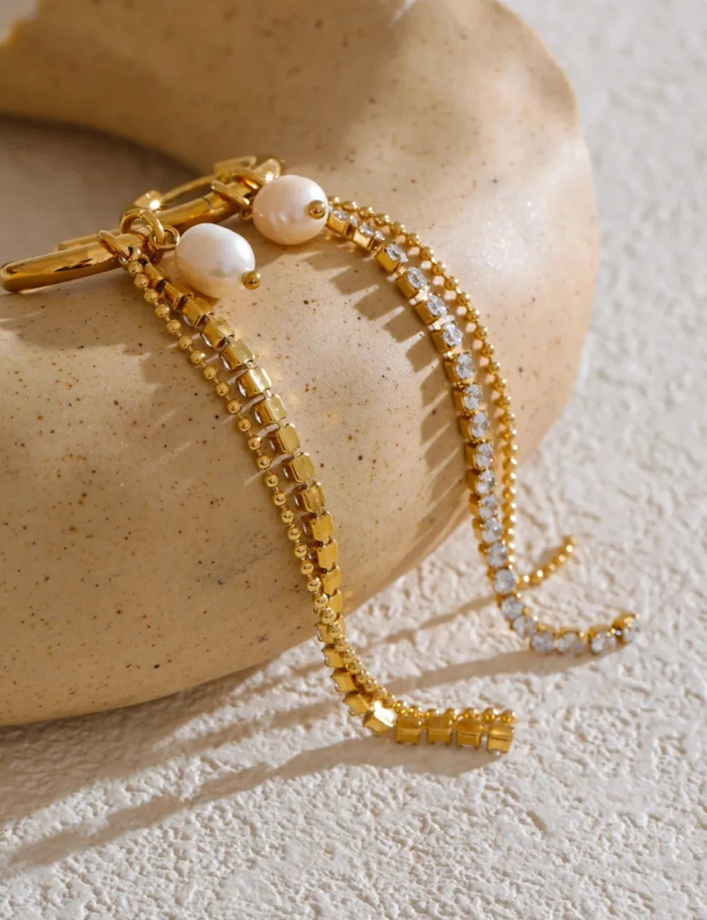 Celeste Pearl Tassel Drop Earrings