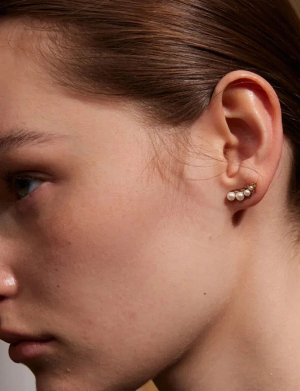 Lumina Pearl Zircon Climbing Studs