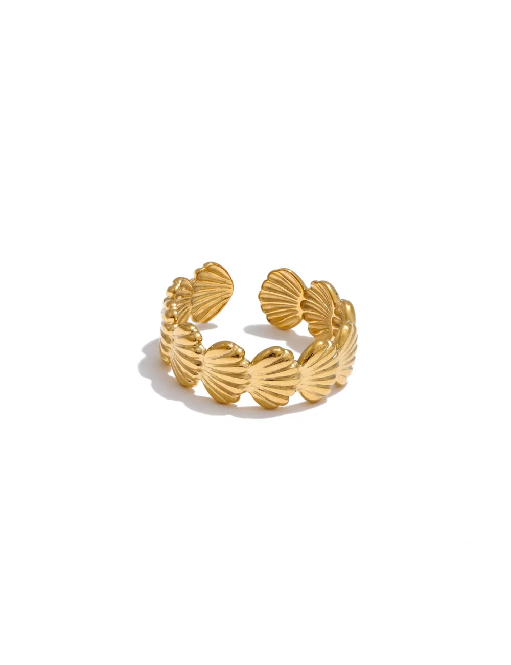 Gold Shell Adjustable Ring
