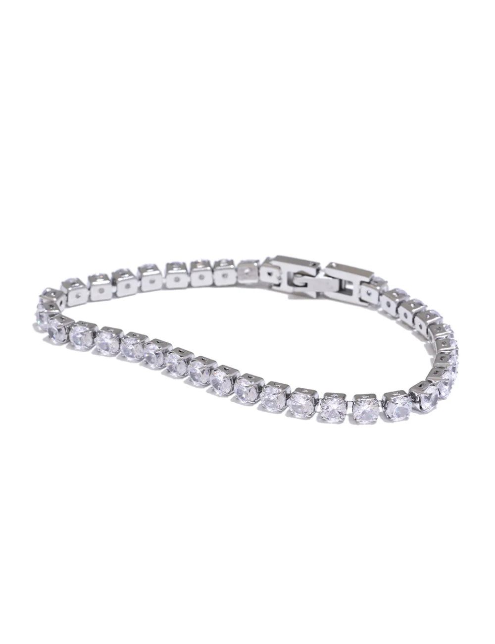 Gold Tennis Bracelet with Cubic Zirconia